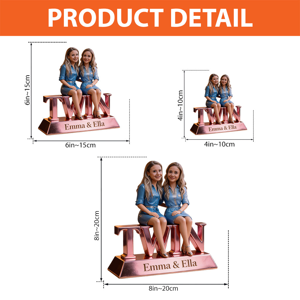 Sibling Forever Personalized Custom Shaped Acrylic Plaque | Cute Young Children Family Keepsake Gift for Desk Home Decor