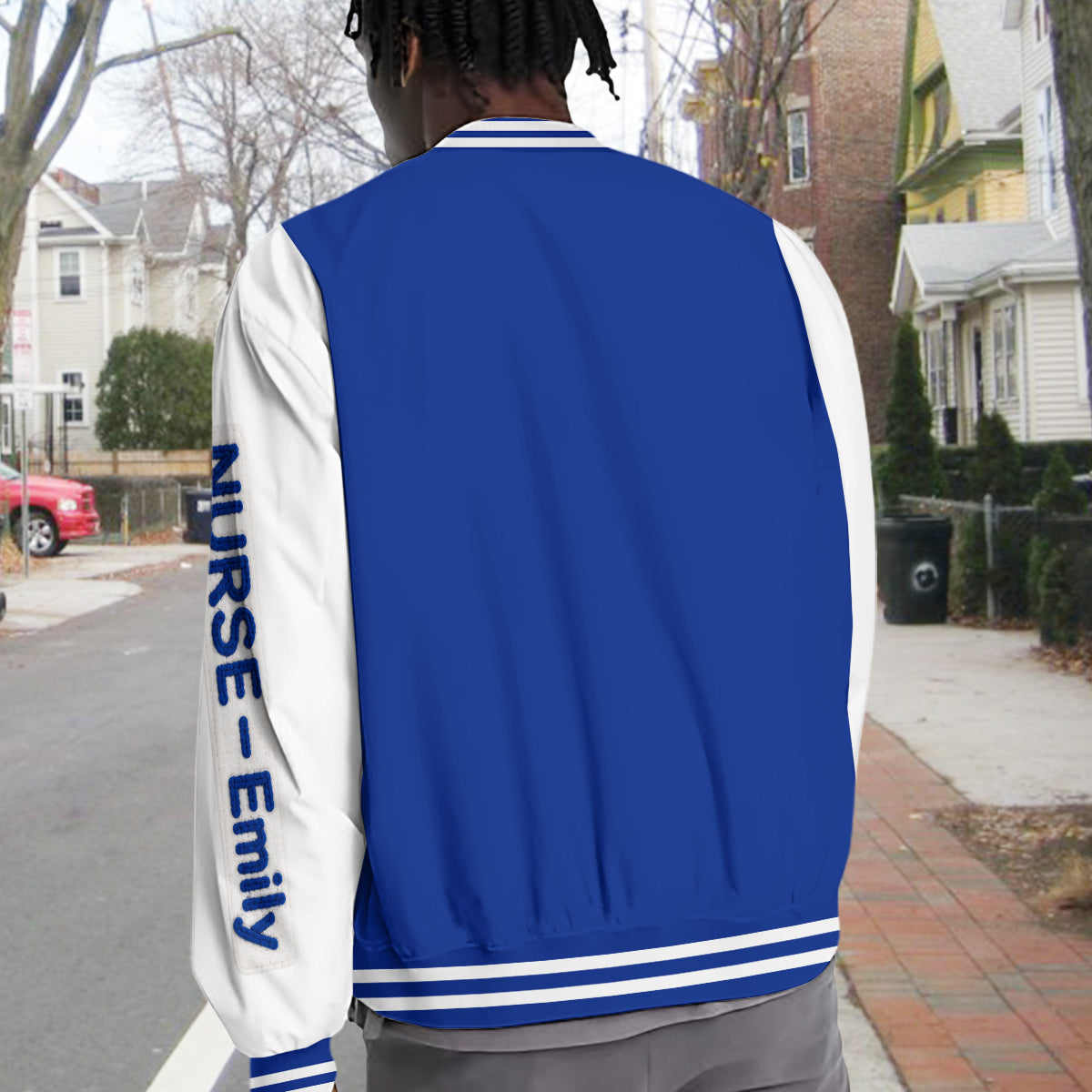 Personalized Nurse Varsity Jacket Custom Nurse Life Appreciation Gift For NR Healthcare Worker Casual Streetwear