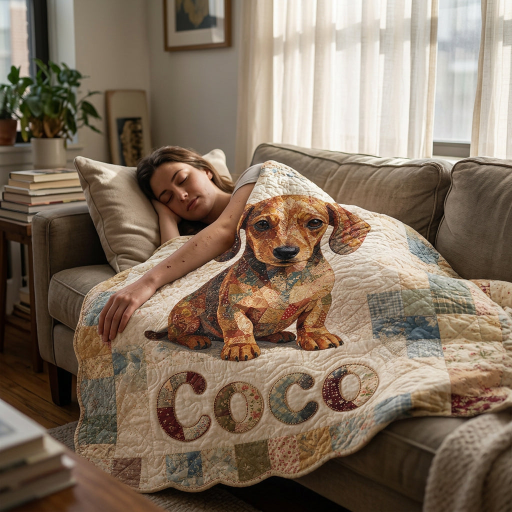 Personalized Patchwork Yorkshire Terrier Shaped Fleece Blanket, Custom Gift for Yorkie Dog Lovers and Pet Owners