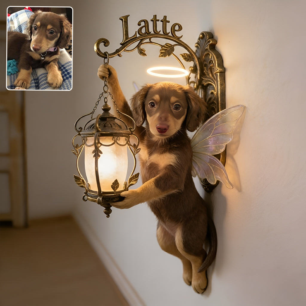 Personalized Blue-Eyed Siberian Husky Angel Wooden Wall Mount Sign, Dog Lover Home Decor Gift