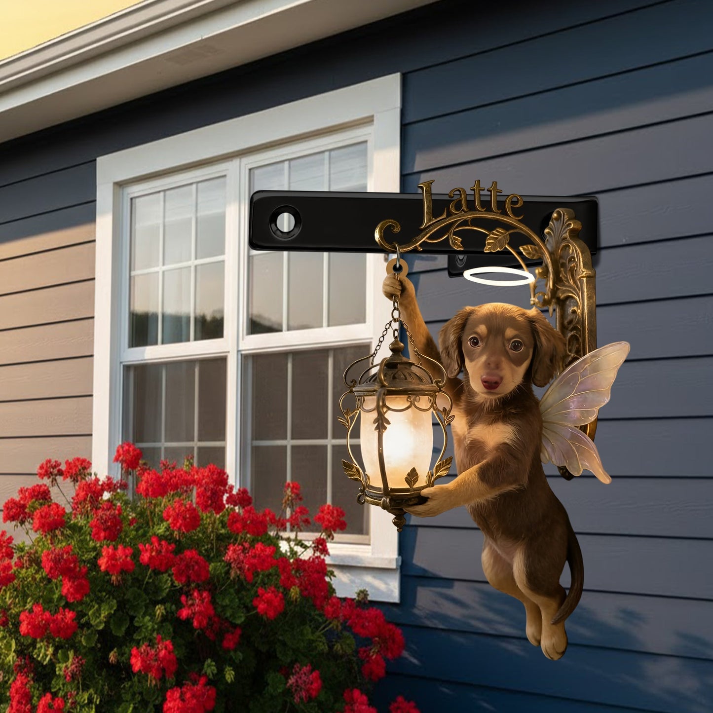 Personalized Fairy Angel Pug Wooden Wall Mount Sign - Cute Dog Home Decor Gift for Pug Owners and Pet Lovers