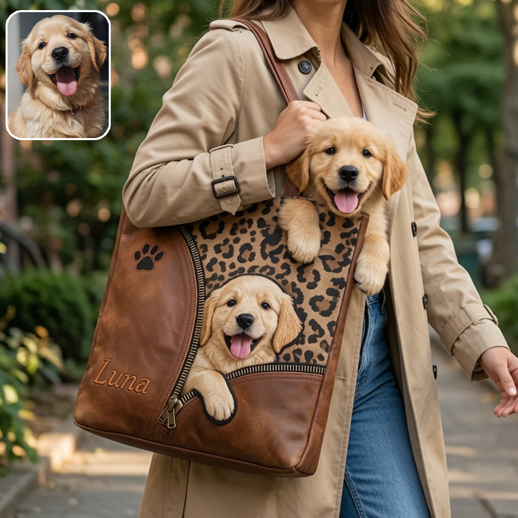 Personalized Peeking Black and Tan Dachshund Tote Bag Custom Gift for Dachshund Owners and Dog Lovers