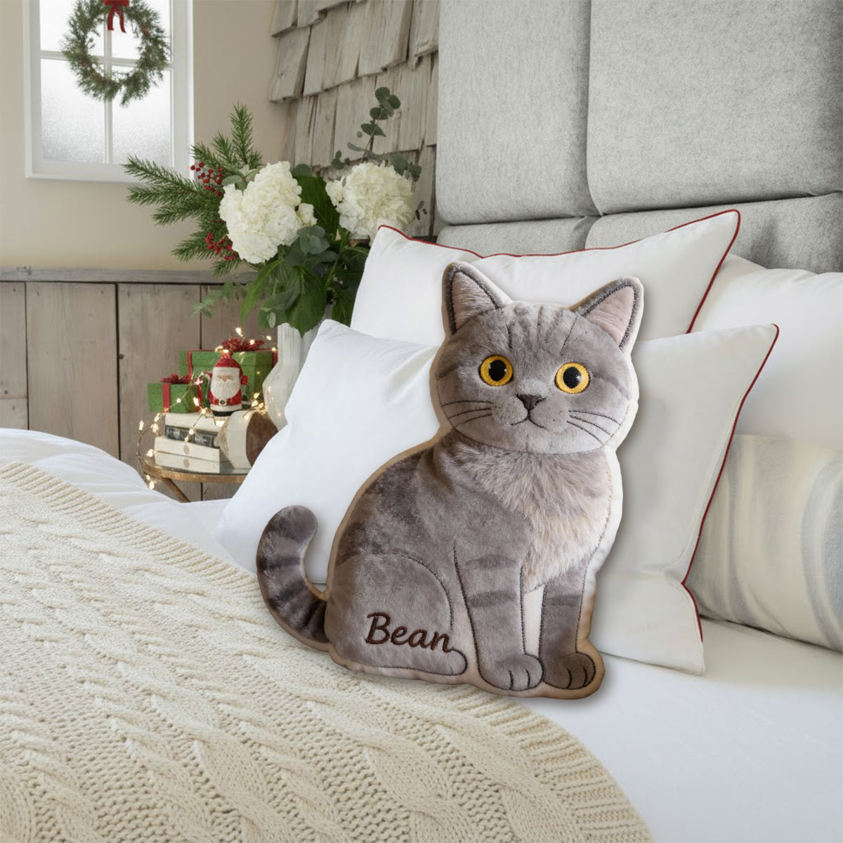 Personalized Fluffy Welsh Corgi Shaped Faux Fur Pillow Custom Dog Lover Home Decor Gift