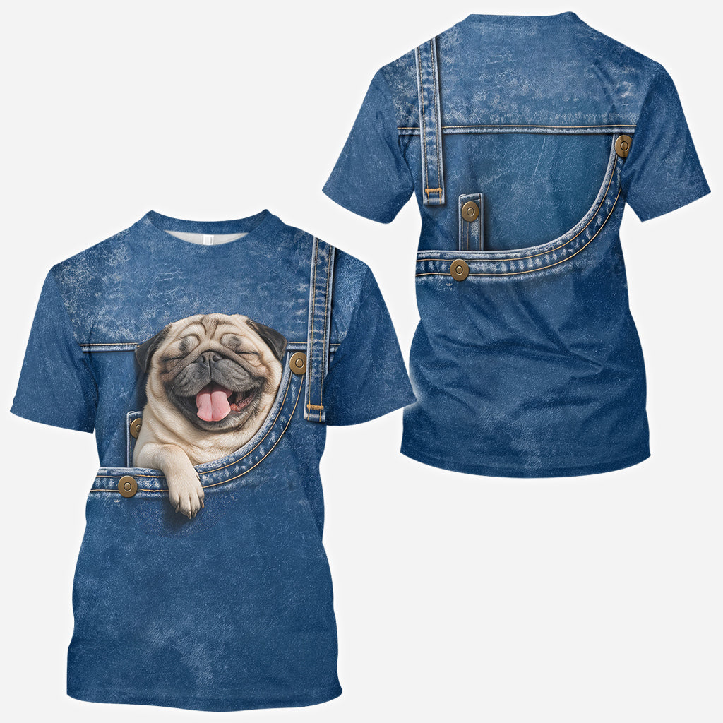 Fluffy Gray White Toy Poodle Pocket All Over Print Hoodie - Personalized Gift For Poodle Owner Dog Lover
