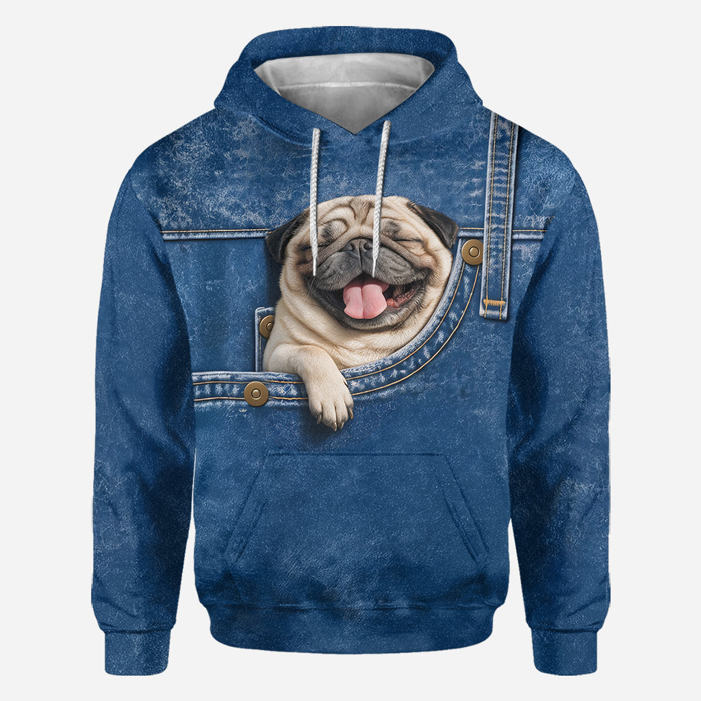 Personalized Mini Black and Tan Dachshund Puppy Pocket Hoodie, Perfect Gift For Dachshund Pet Owners