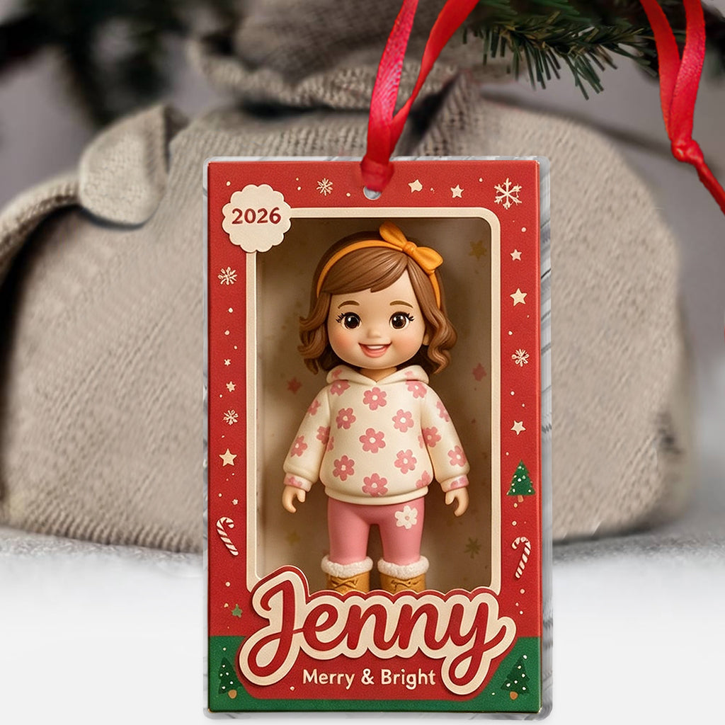 Personalized Fluffy Calico Maine Coon Cat 2026 Christmas Ornament, Custom Pet Lover Holiday Home Decor Gift