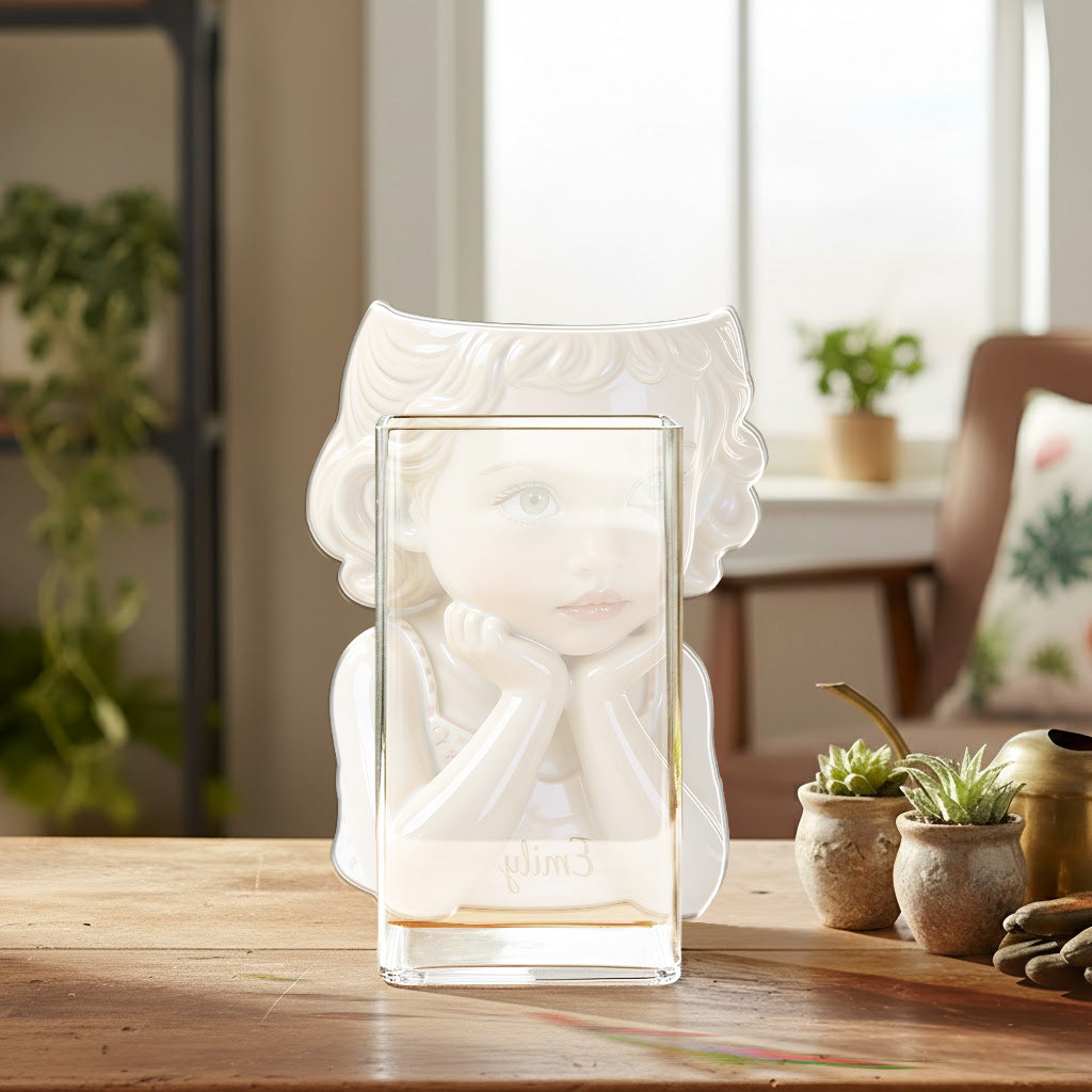 Personalized Custom Child Head Acrylic Planter Pot | Custom Name Cute Black Boy Kid Flower Pot for Home Decor & Gift Giving