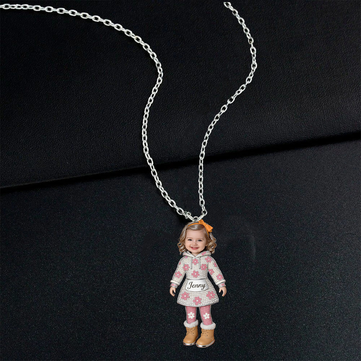 Personalized French Bulldog Shaped Metal Pendant Necklace Custom Engraved Name Gift for Frenchie Dog Owners