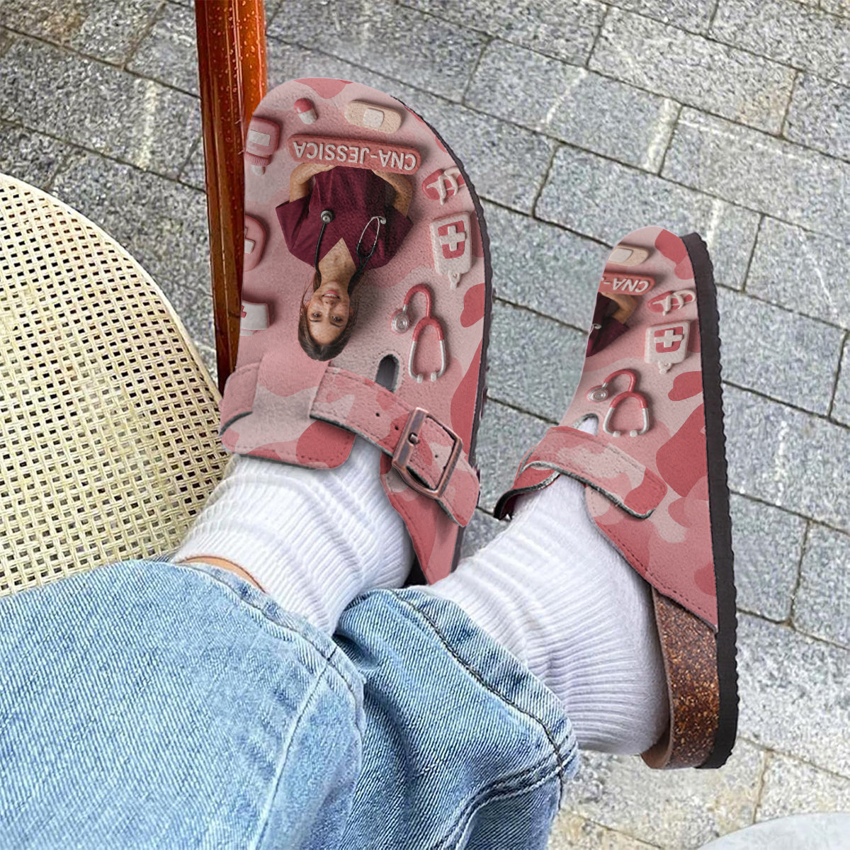Personalized Older Doctor Life Arch Support Clogs, Custom Medical Work Footwear Gift for Healthcare Professionals