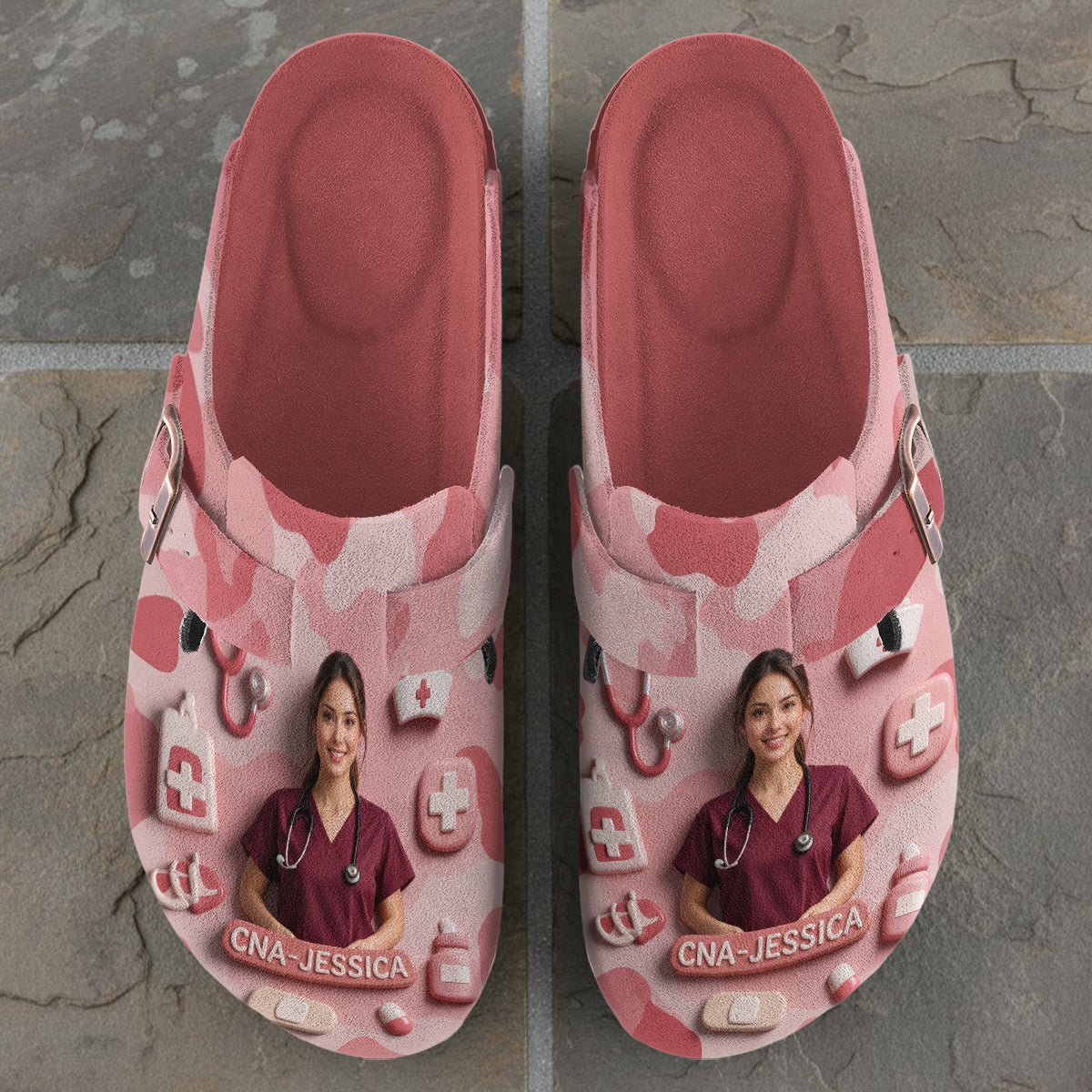 Personalized Nurse Clogs with Arch Support 3D Medical Appreciation Gift for CNA Healthcare Workers