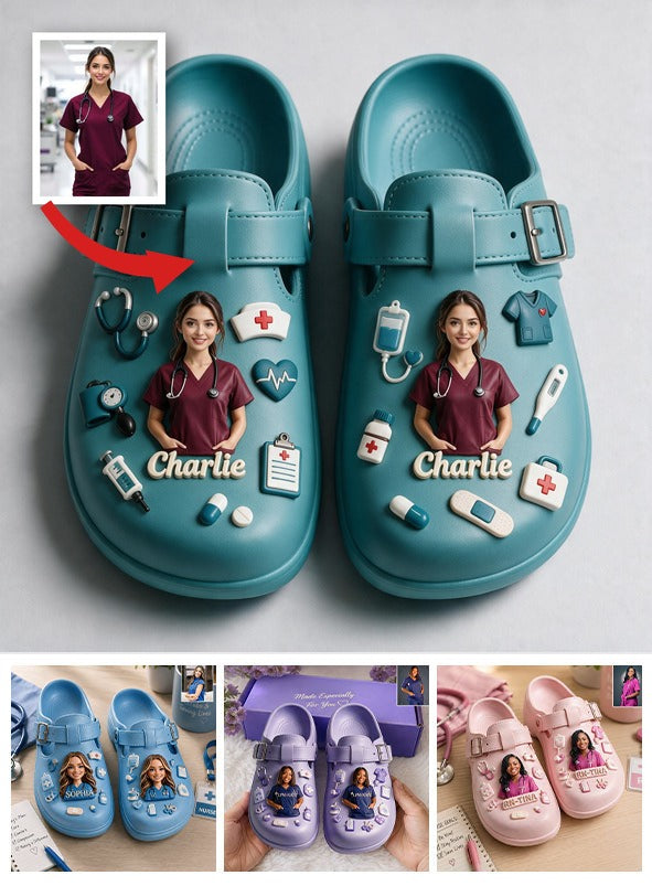Personalized Nurse Clogs with Arch Support 3D Medical Appreciation Gift for CNA Healthcare Workers