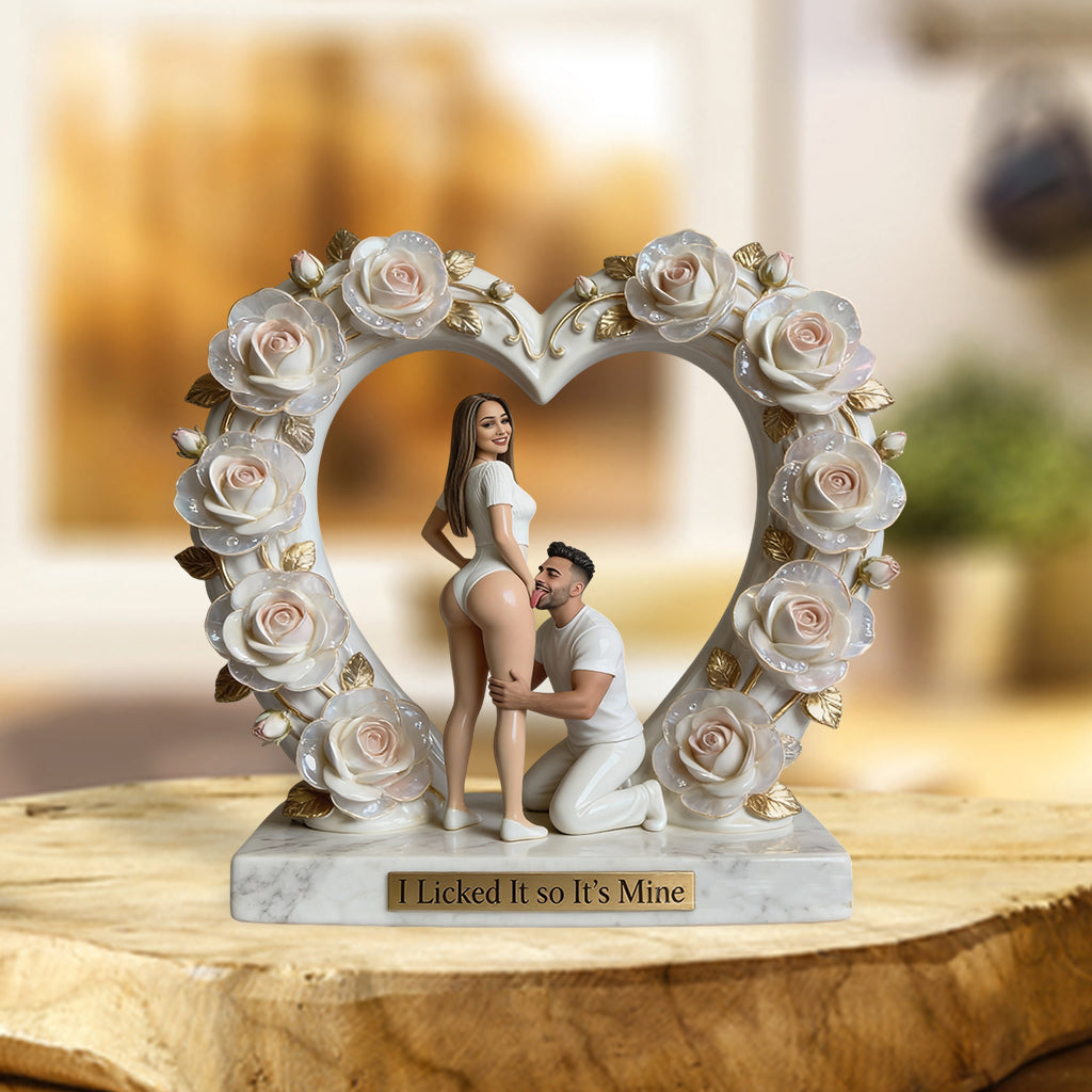 I Licked It so It's Mine Funny Playful Hiking Couple Custom Shaped Acrylic Plaque, Naughty Romantic Couple Home Decor Gift