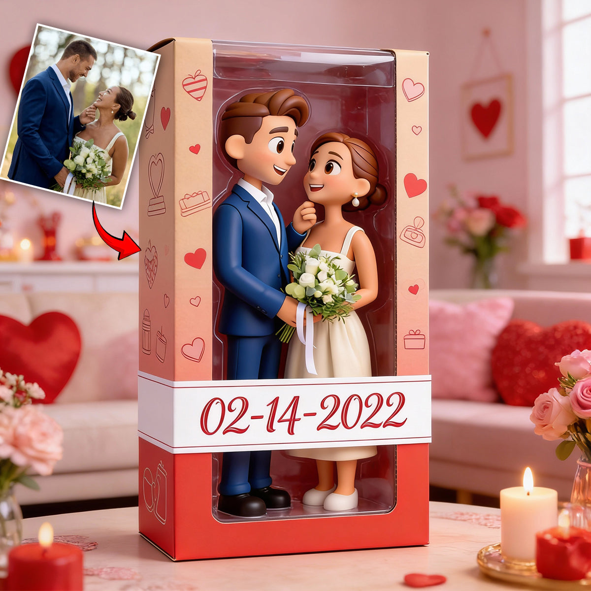 Personalized I Love You Older Couple Hugging Custom Shaped Acrylic Plaque, Romantic Anniversary Keepsake Home Decor Gift