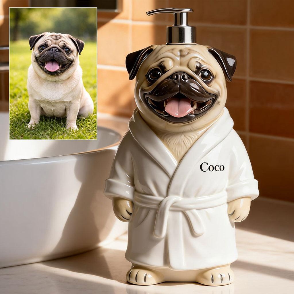 Personalized Yellow Labrador Retriever Soap Dispenser, Pet Lover Home Gift