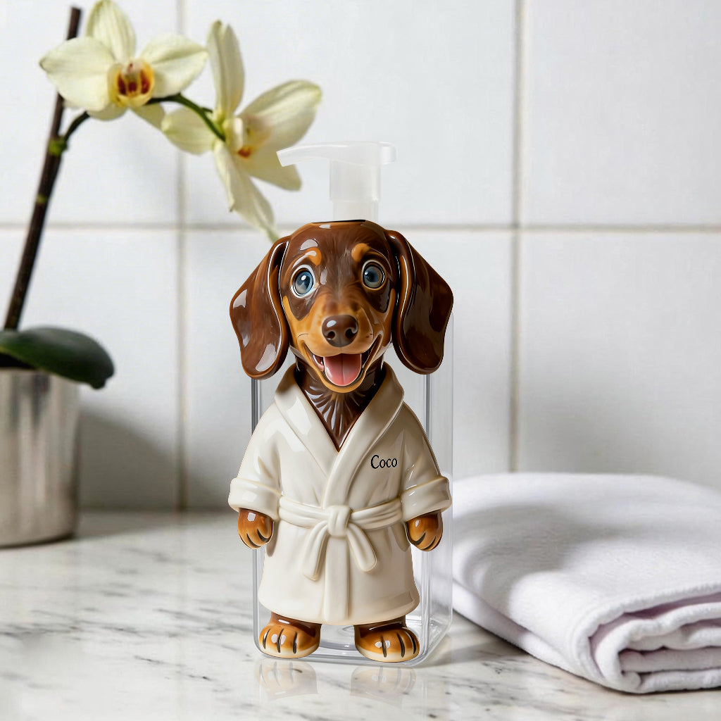 Personalized Yellow Labrador Retriever Soap Dispenser, Pet Lover Home Gift