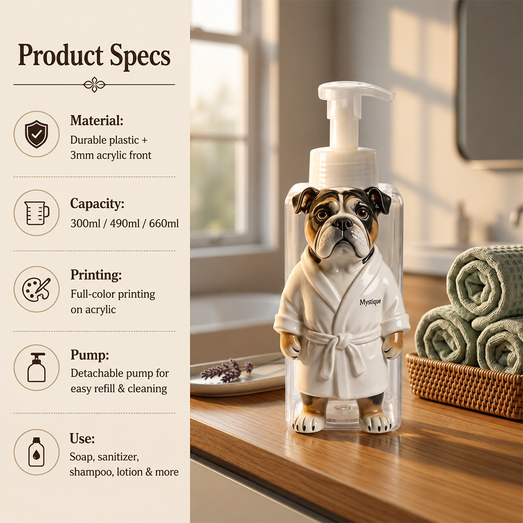 Personalized Yellow Labrador Retriever Soap Dispenser, Pet Lover Home Gift