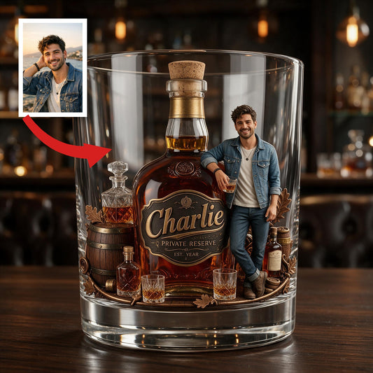 Personalized Latina Man Whiskey Glass, Bourbon Lover Gift For Him
