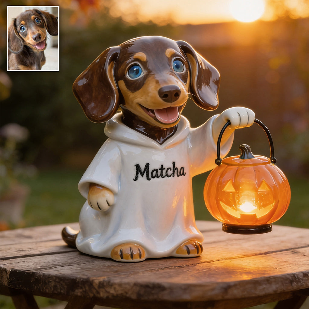 Personalized Fall German Shepherd Solar Acrylic Light Garden Decor
