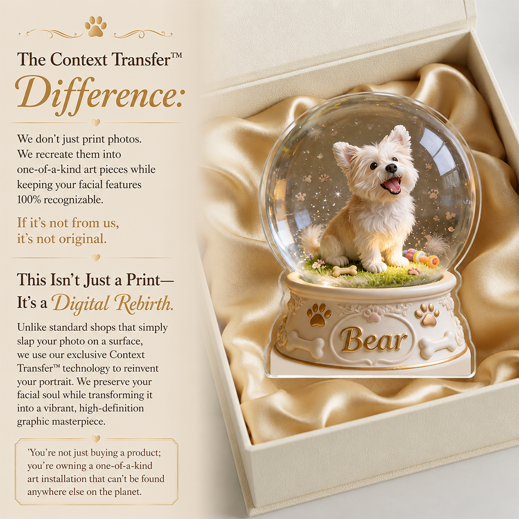 Personalized Fawn Chihuahua Snow Globe Acrylic Table Decor, Pet Lover Gift