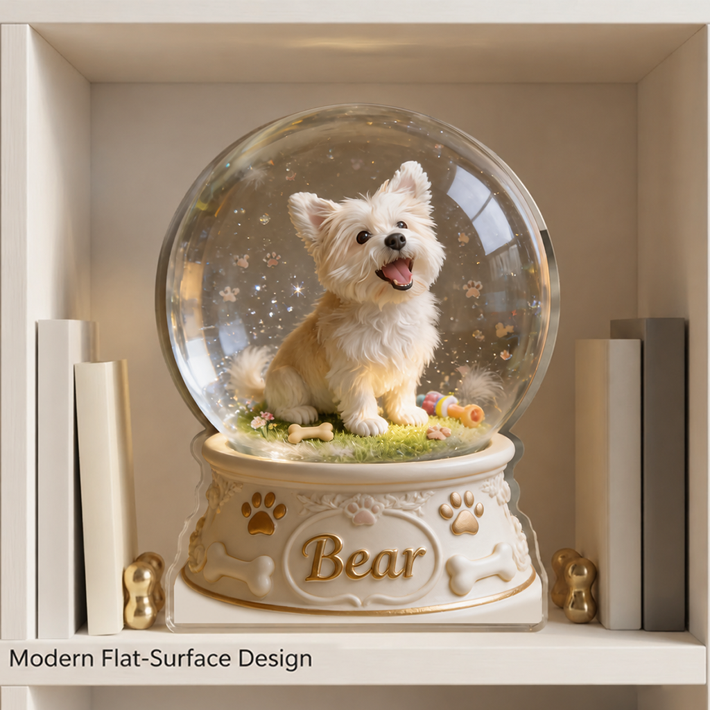 Personalized Fluffy Long Haired Shih Tzu Acrylic Table Plaque Dog Lover Gift