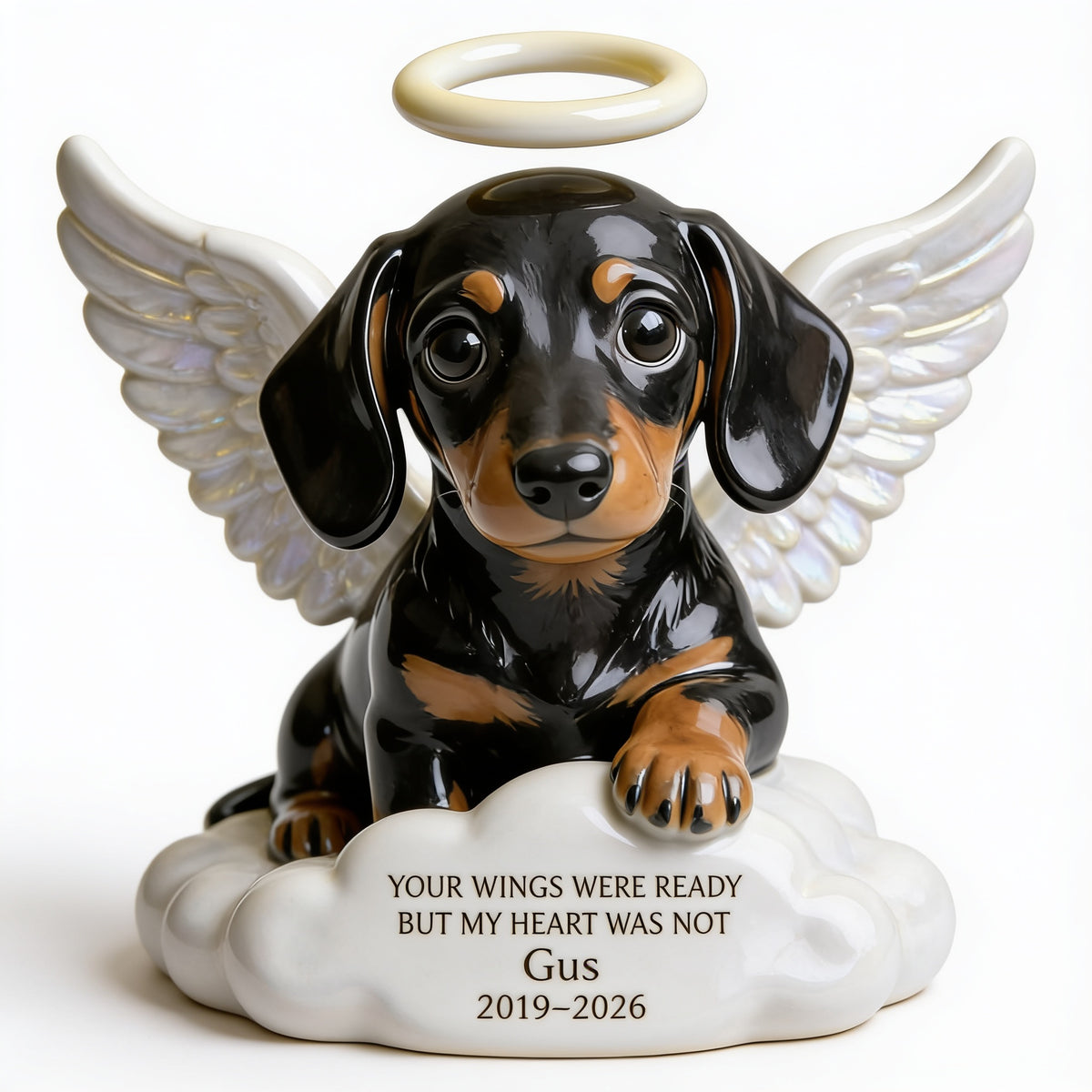 Custom Photo Angel Dachshund Memorial Custom Shaped Acrylic Plaque Pet Remembrance Gift