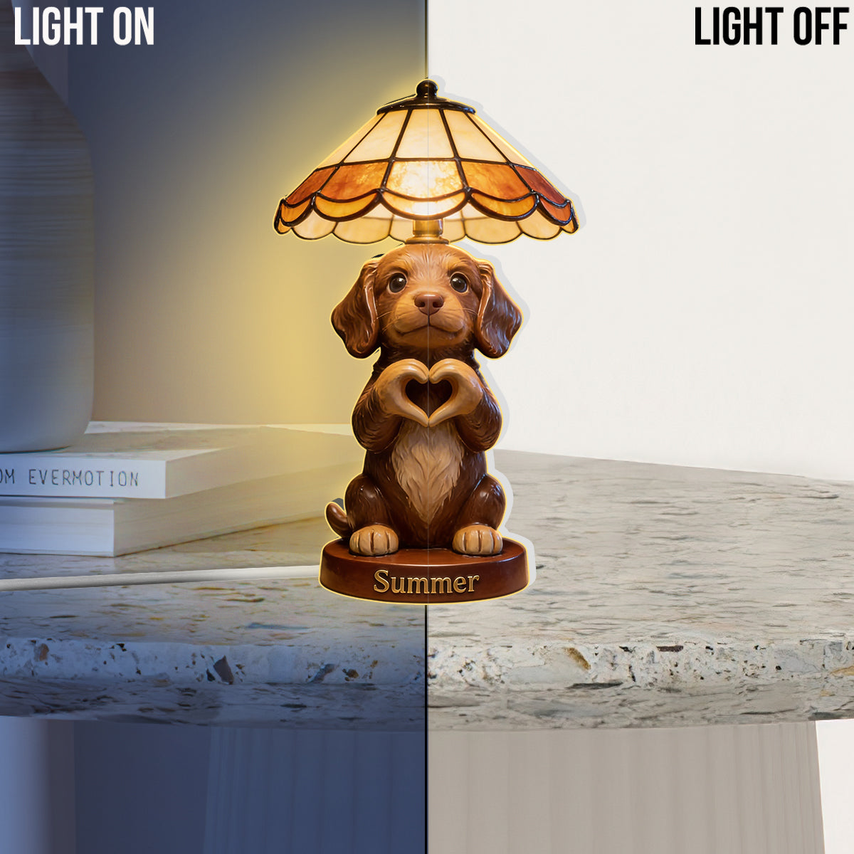 Personalized Spotted Dalmatian Puppy LED Night Light Pet Lover Home Decor Gift
