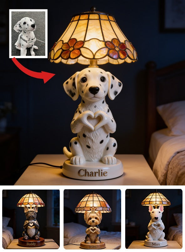 Personalized Spotted Dalmatian Puppy LED Night Light Pet Lover Home Decor Gift