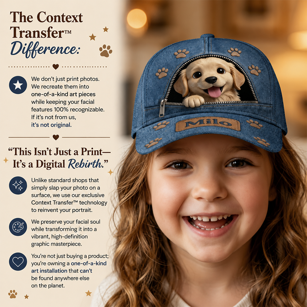 Custom Photo Tiny Chihuahua Puppy Classic Cap Dog Lover Gift
