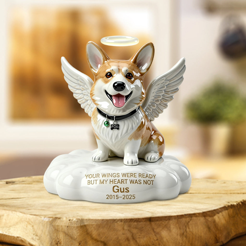 Custom Photo Brown Toy Poodle Angel Dog Memorial Custom Shaped Acrylic Plaque Pet Loss Keepsake