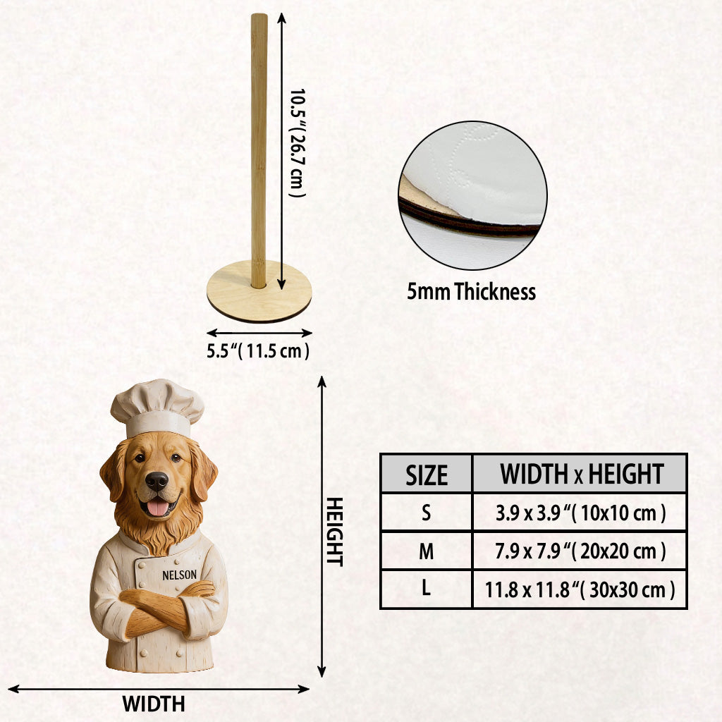 Personalized Siberian Husky Chef Paper Towel Stand Kitchen Decor Dog Lover Gift