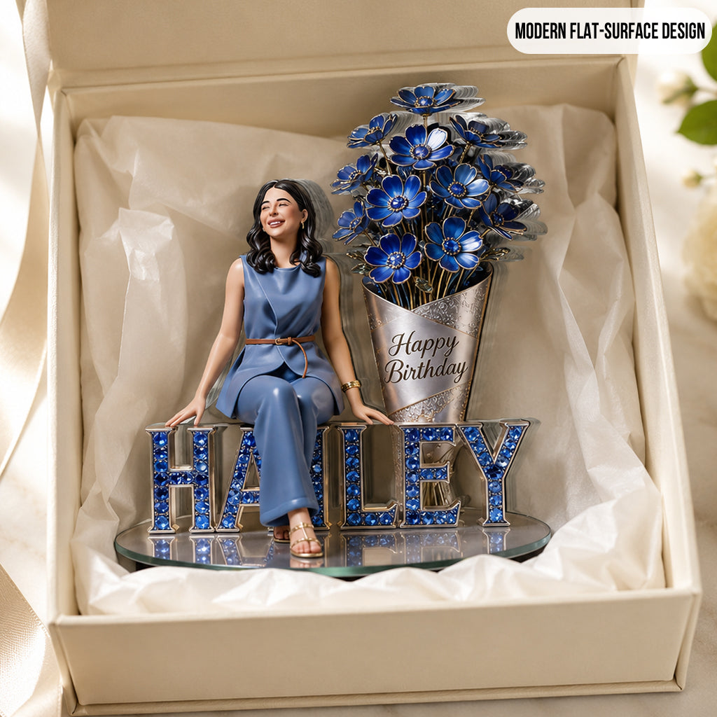 Custom Photo Birthday Little Boy Custom Shaped Acrylic Plaque, Keepsake Gift for Son Grandson