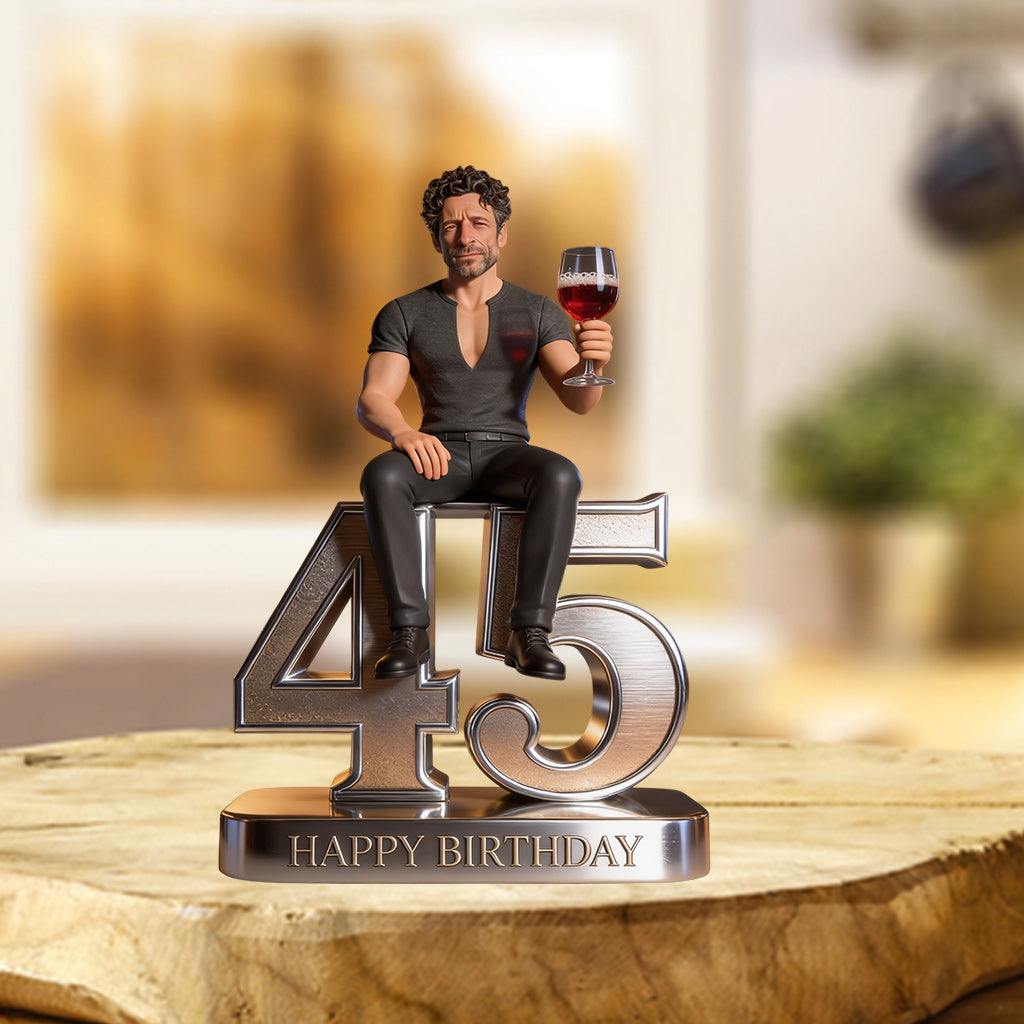 Personalized Birthday Senior Black Man 50th Acrylic Plaque Gift for Dad Husband Grandpa
