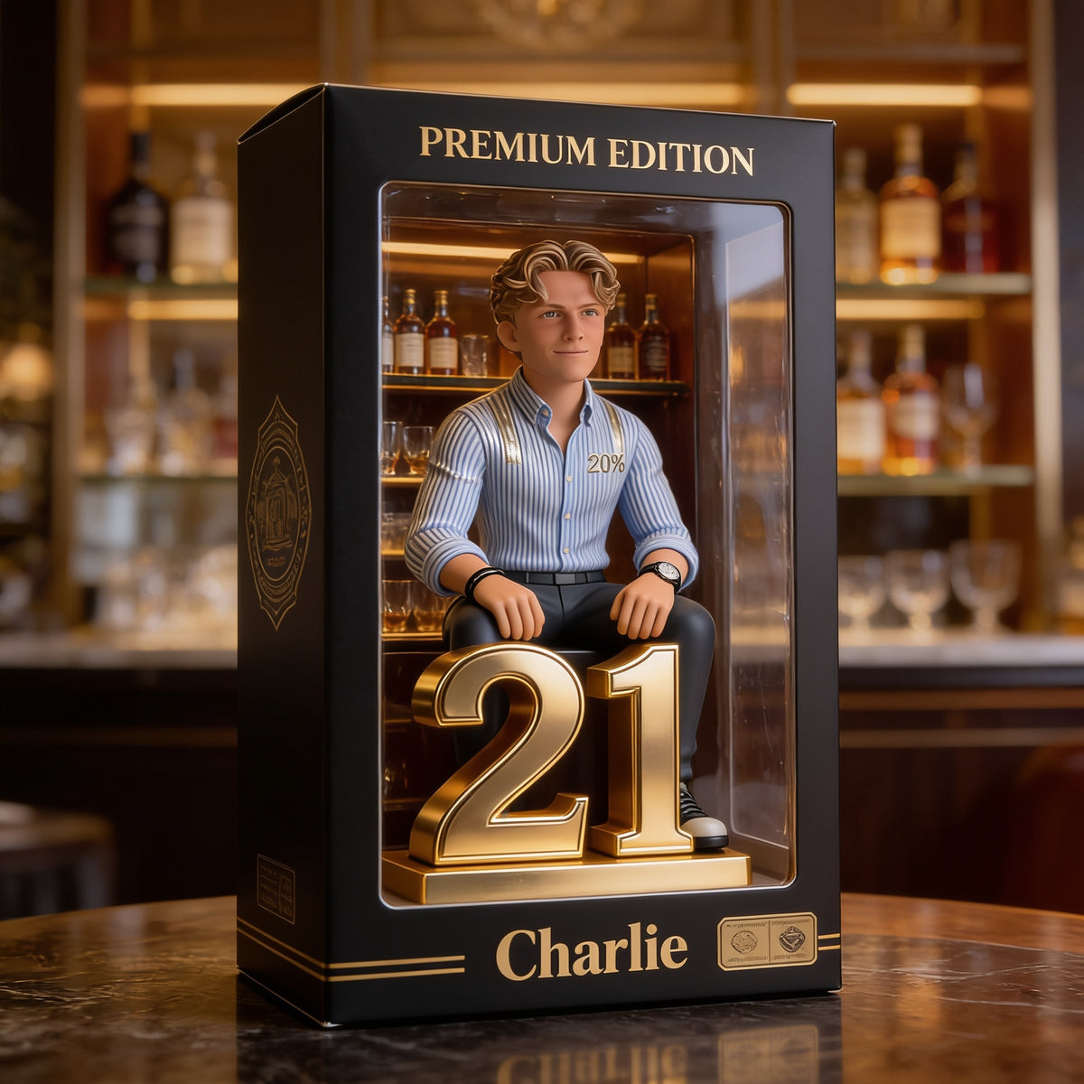 Personalized 21st Birthday Man Custom Shaped Acrylic Plaque Gift for Him