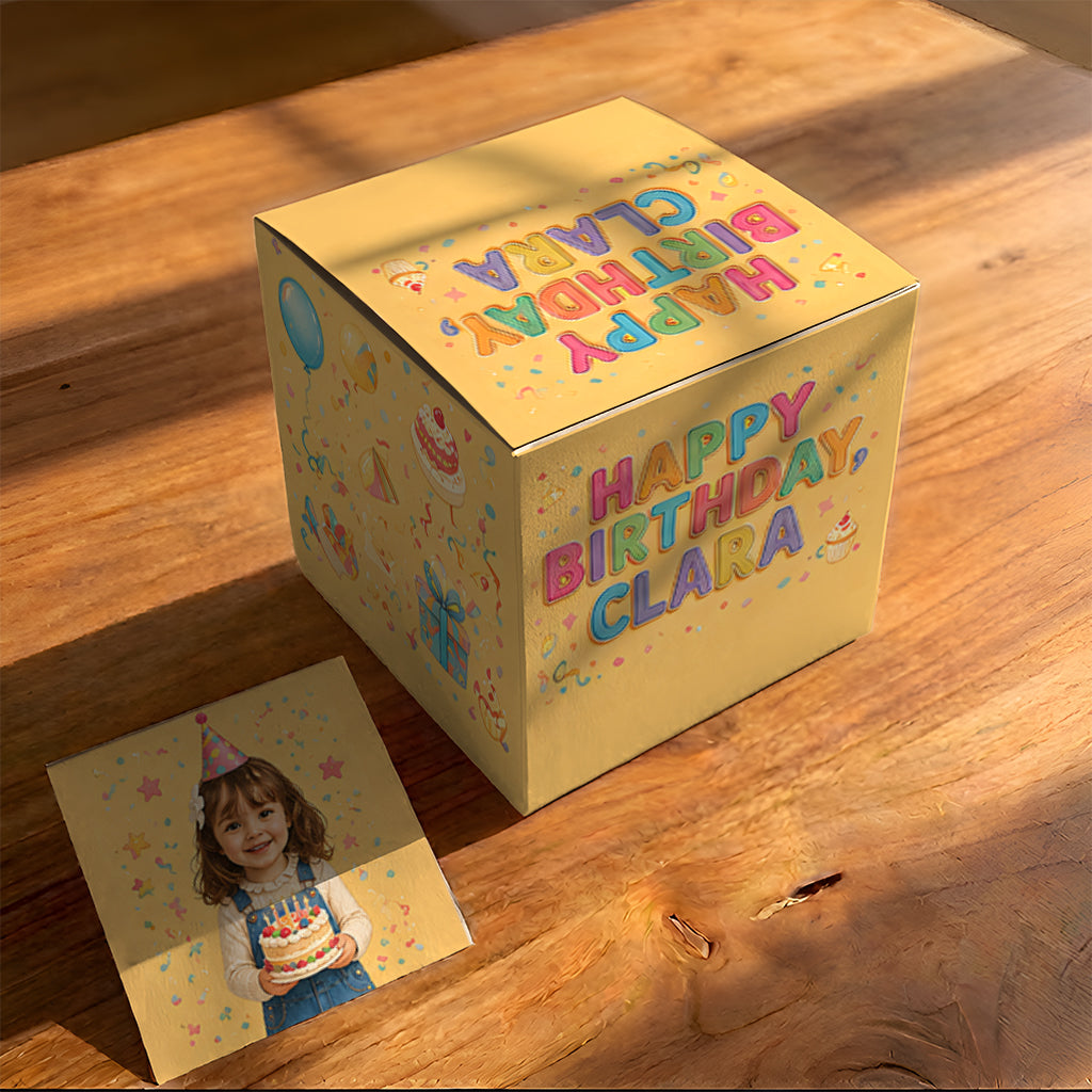 Personalized 21st Birthday Man Pop Up Box Card, Gift for Husband Boyfriend Son