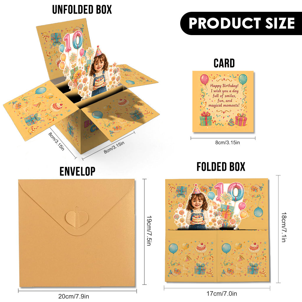 Personalized 21st Birthday Man Pop Up Box Card, Gift for Husband Boyfriend Son