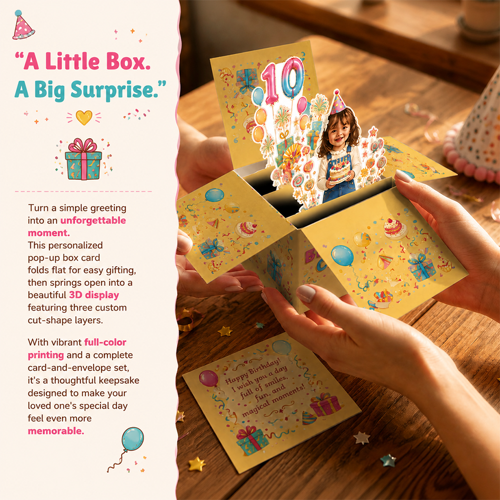 Personalized 21st Birthday Black Man Pop Up Box Card Gift for Husband Boyfriend Son