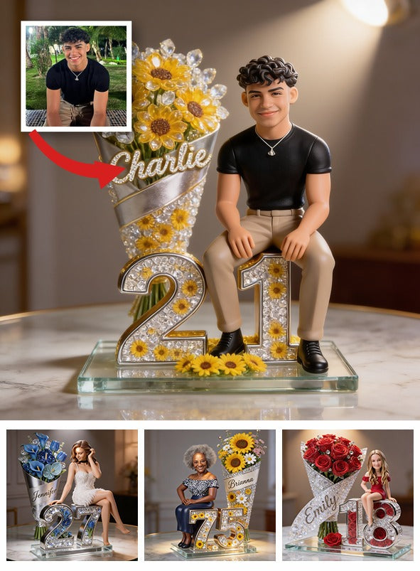 Custom Photo 21st Birthday Latino Man Acrylic Plaque, Personalized Gift for Him