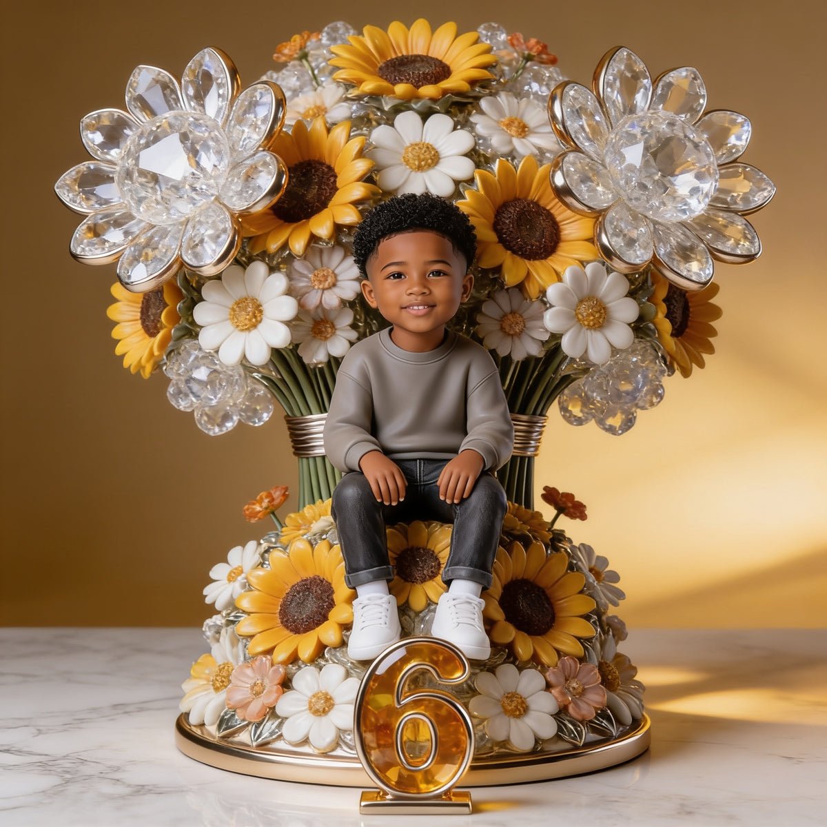 Custom Photo Black Little Boy Custom Shaped Acrylic Plaque, Gift for Son Grandson Nephew