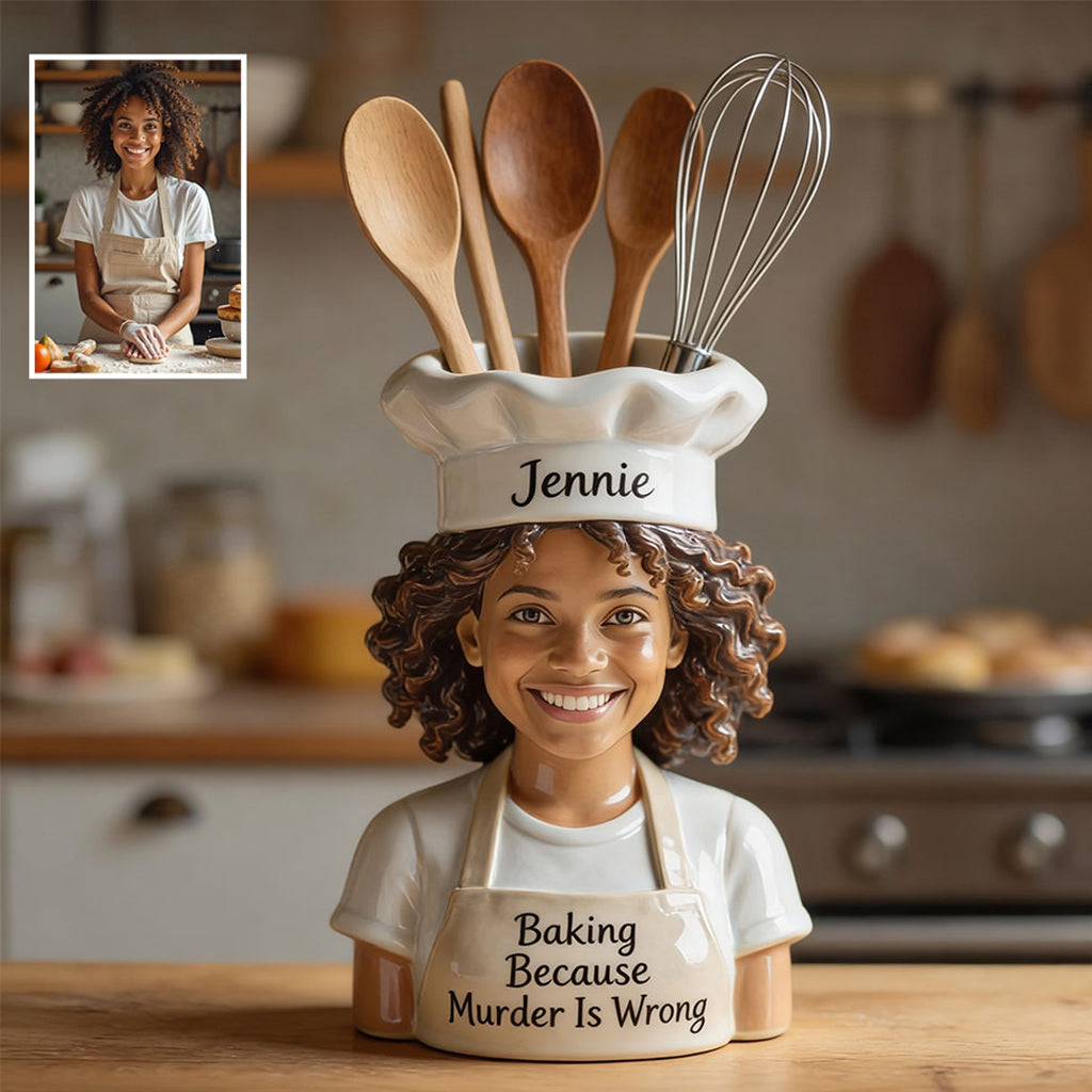 Personalized Little Boy Chef Acrylic Pot Baking Decor Gift for Son Grandson