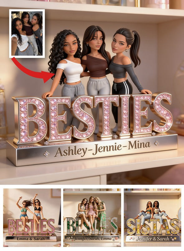 Personalized Latina Best Friends Custom Shaped Acrylic Plaque Bestie Gift