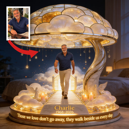 Personalized Latino Dad Grandpa Memorial Acrylic LED Night Light, Sympathy Keepsake Gift