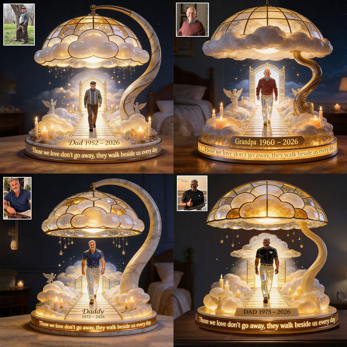 Personalized Latina Woman Memorial Acrylic LED Night Light Keepsake