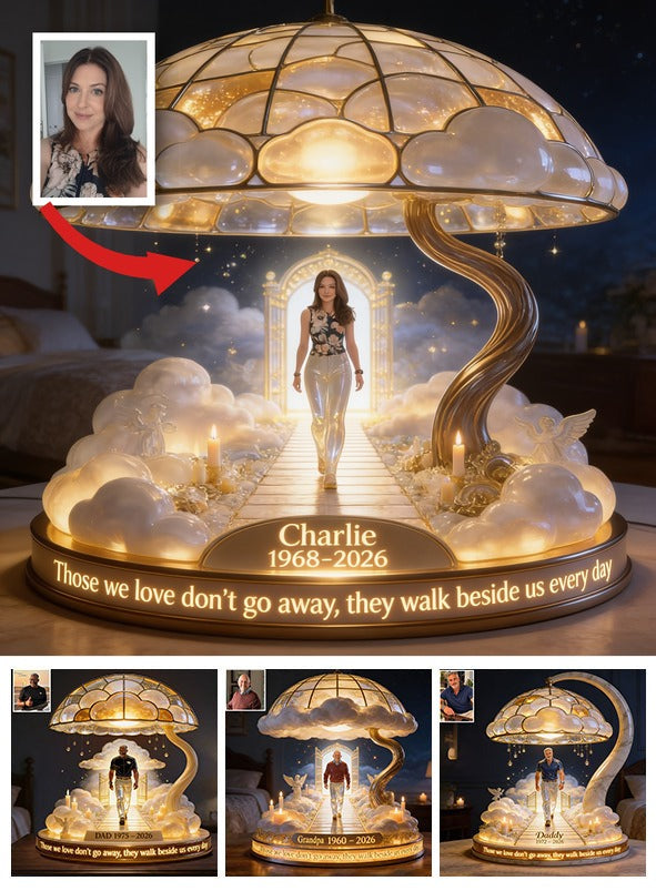 Personalized Memorial Older Woman Acrylic LED Night Light Sympathy Gift