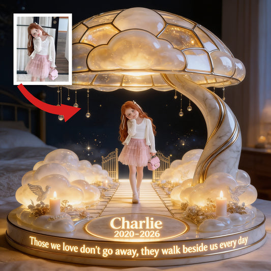 Personalized Latina Little Girl Memorial Acrylic LED Night Light, Remembrance Gift