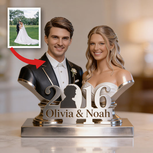 Custom Photo 10th Wedding Anniversary Wedding Couple 2016 Acrylic Plaque, Couple Keepsake Gift