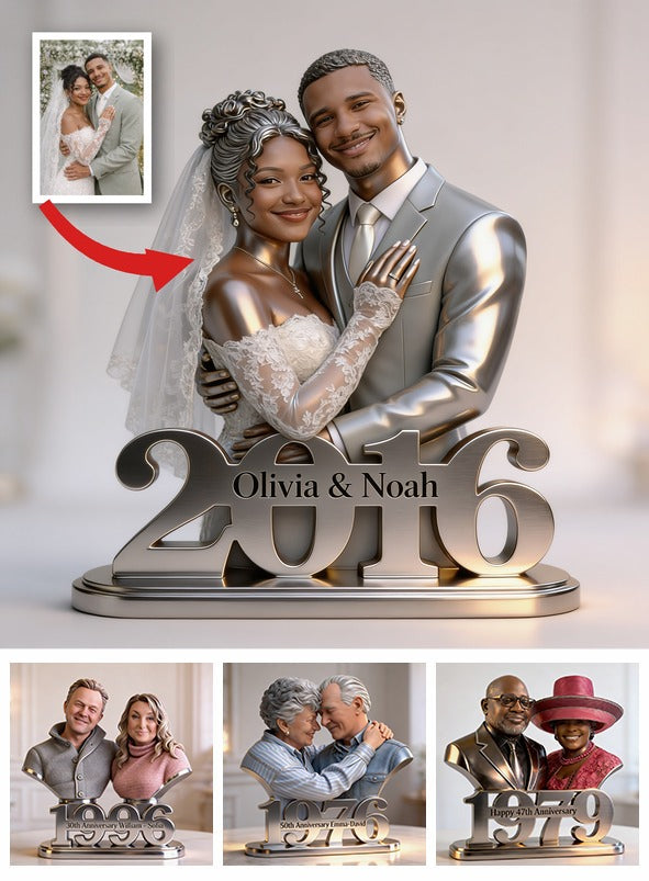 Custom Photo 10th Wedding Anniversary Latino Couple 2016 Acrylic Plaque