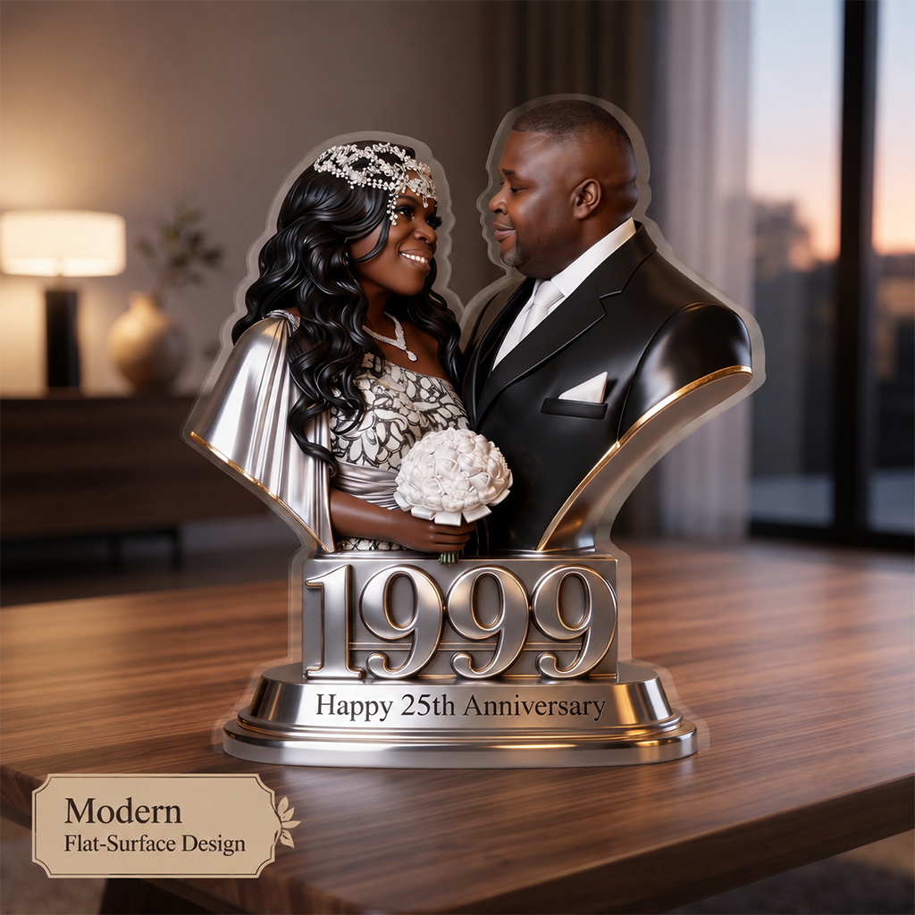 Custom Photo 30th Anniversary Middle-Aged Couple 1996 Shaped Acrylic Plaque Gift