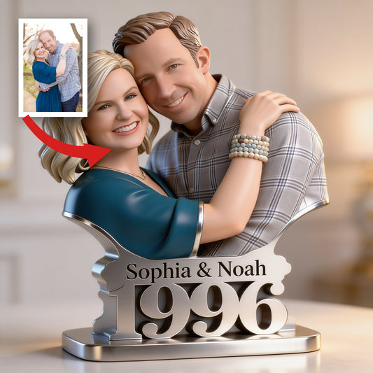 Custom Photo 30th Anniversary 1996 Middle-Aged Couple Acrylic Plaque Keepsake Gift