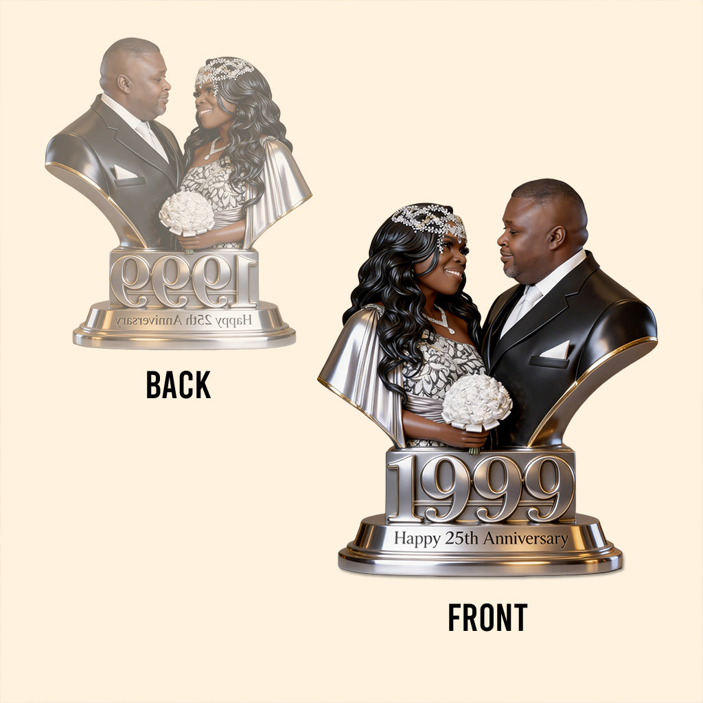 Custom Photo 20th Wedding Anniversary Middle-Aged Black Couple 2006 Acrylic Plaque Keepsake