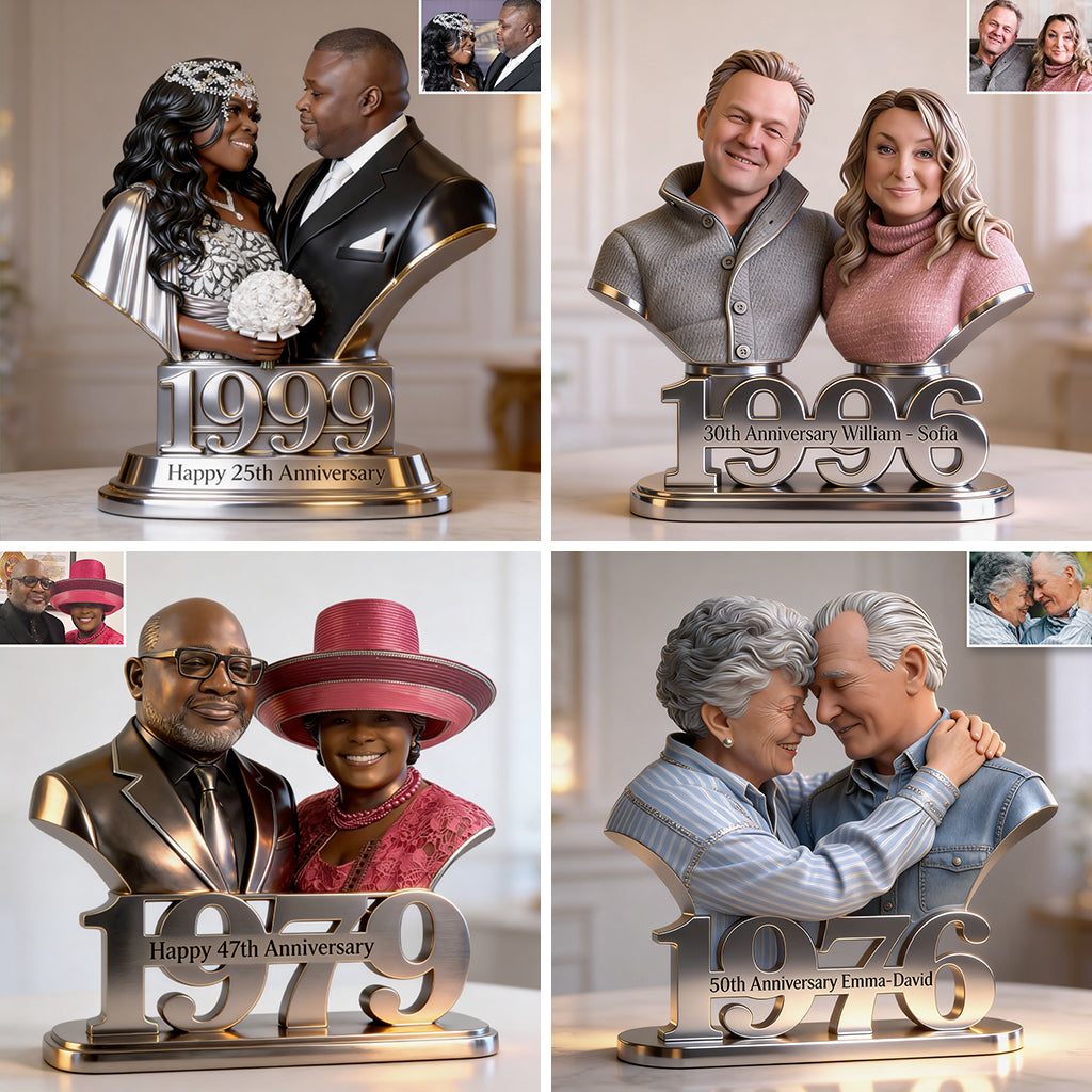 Custom Photo 40th Anniversary 1986 Older Couple Acrylic Plaque Gift for Parents Grandparents